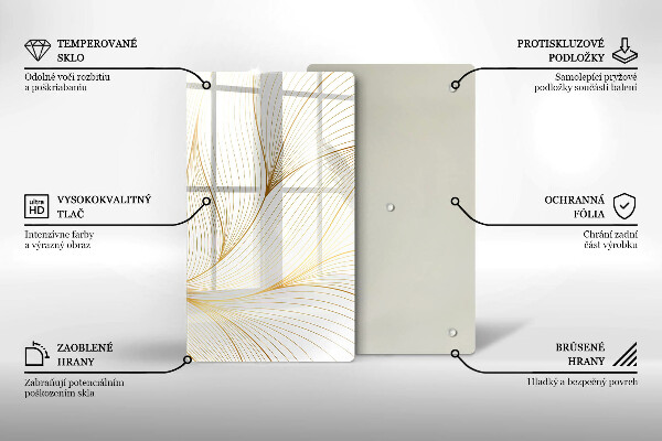 Planche à découper verre Modèle de lignes modernes