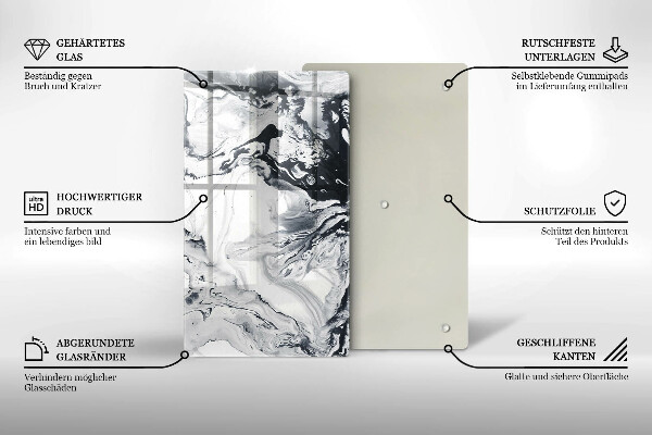 Planche à découper verre Abstraction d'encre