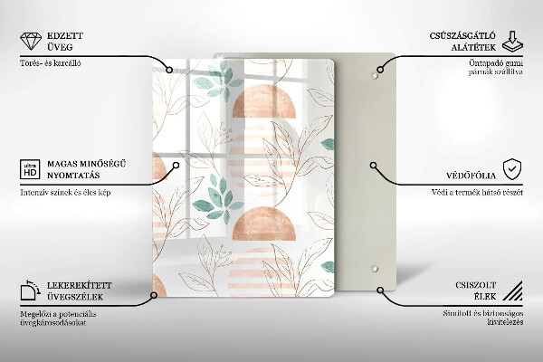 Planche à découper verre Abstraction moderne