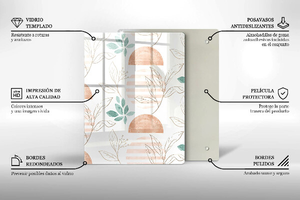 Planche à découper verre Abstraction moderne