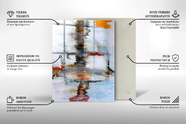 Planche à découper verre Fond d'abstraction de peinture