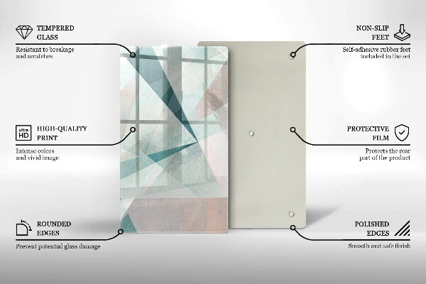 Planche à découper verre Abstraction nette