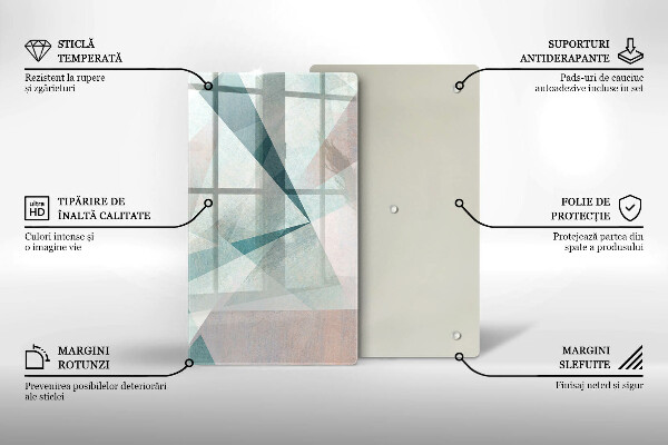 Planche à découper verre Abstraction nette