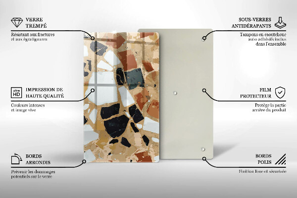 Protection pour plaque de cuisson Assiette pierres décoratives