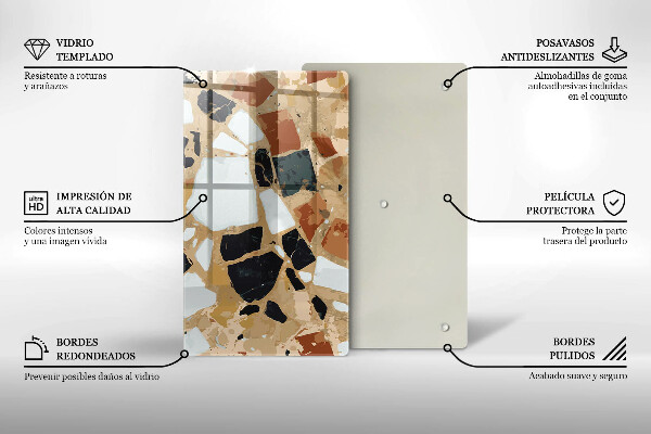 Protection pour plaque de cuisson Assiette pierres décoratives