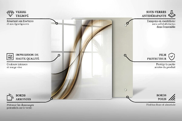Planche à découper verre Modèle de flèches bohème