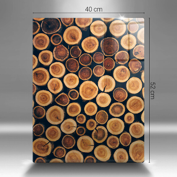 Planche à découper verre Des souches d'arbres en bois