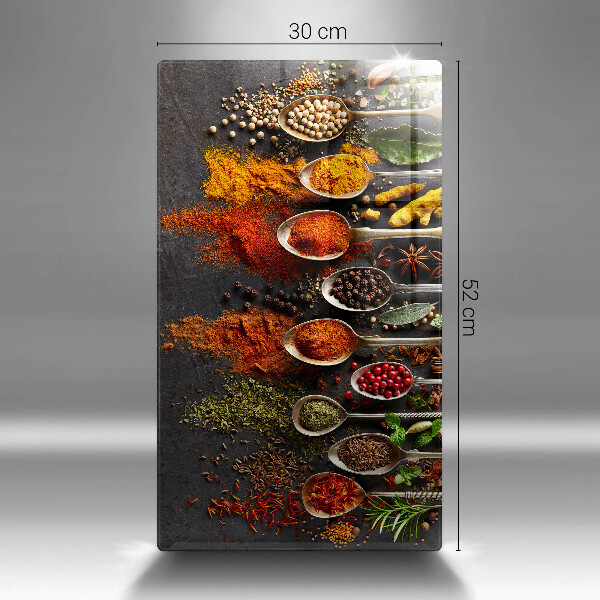 Planche à découper verre Cuillères aux épices
