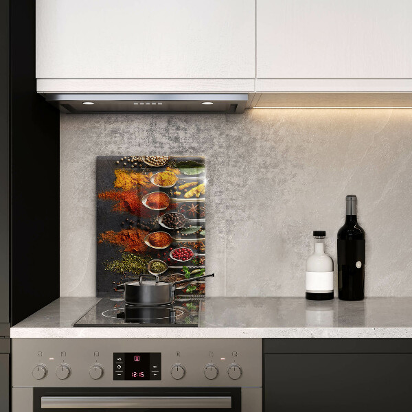 Planche à découper verre Cuillères aux épices