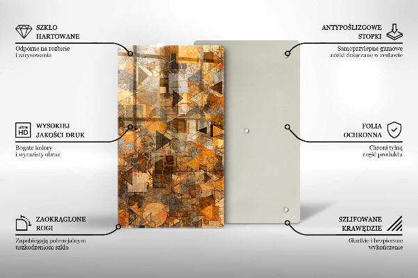 Planche à découper verre Modèle sans couture de figures géométriques