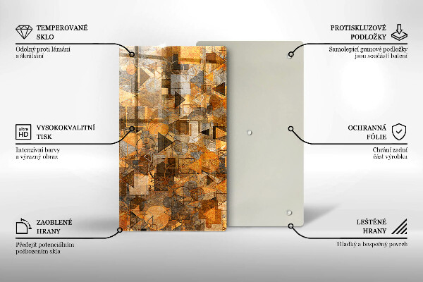 Planche à découper verre Modèle sans couture de figures géométriques