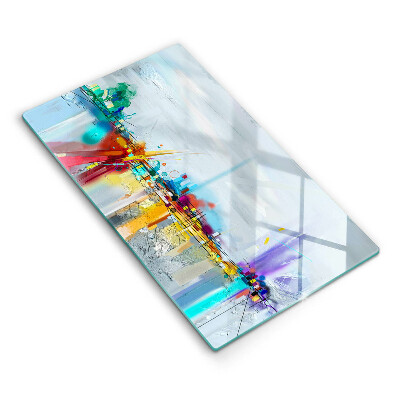Planche à découper verre Abstraction peinte