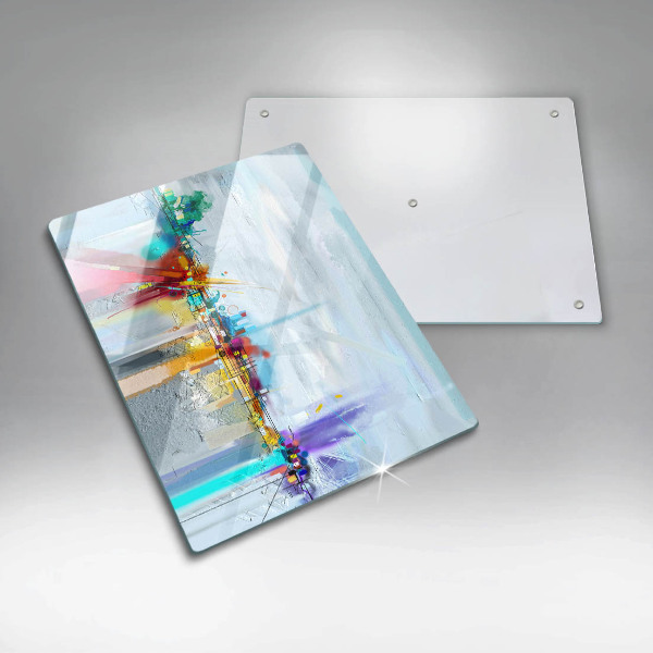 Planche à découper verre Abstraction peinte