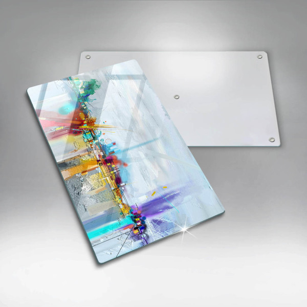 Planche à découper verre Abstraction peinte