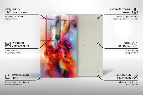 Planche à découper verre Abstraction enfumée