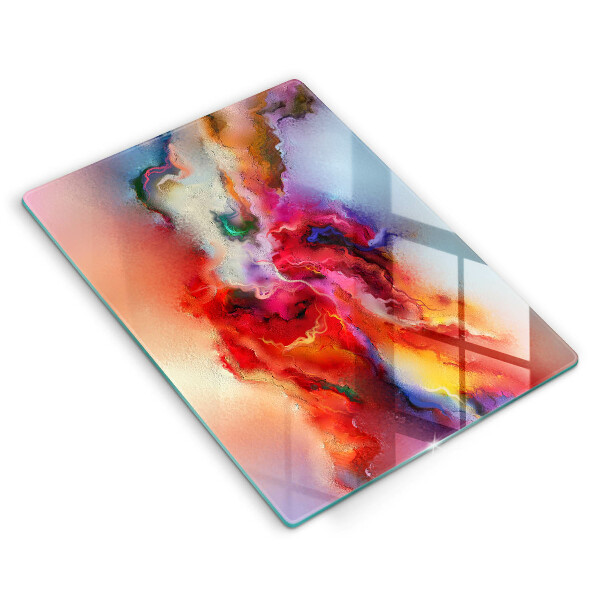 Planche à découper verre Abstraction enfumée