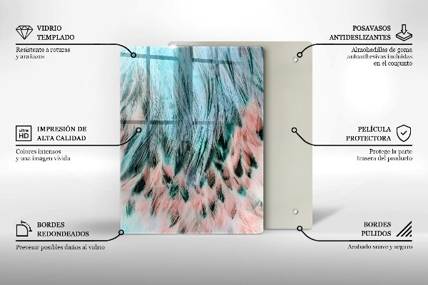 Planche à découper verre Abstraction enfumée