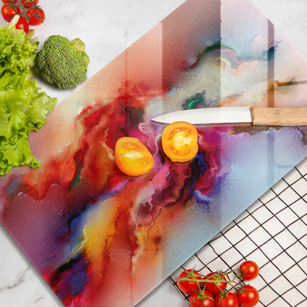Planche à découper verre Abstraction enfumée