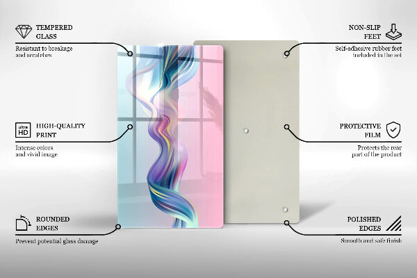 Protection pour plaque de cuisson Abstraction pastel