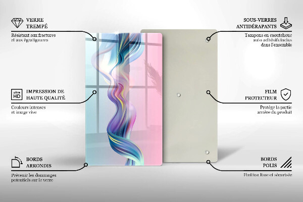 Protection pour plaque de cuisson Abstraction pastel