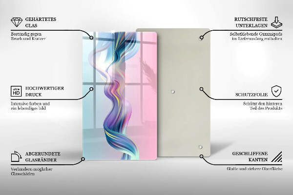 Protection pour plaque de cuisson Abstraction pastel