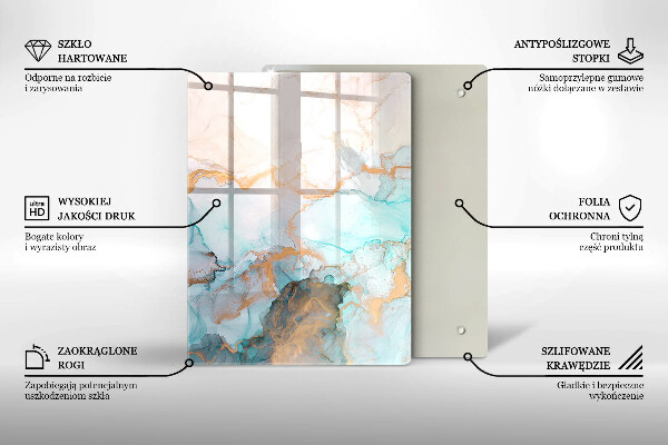 Protection pour plaque de cuisson Abstraction pastel