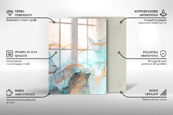 Protection pour plaque de cuisson Abstraction pastel