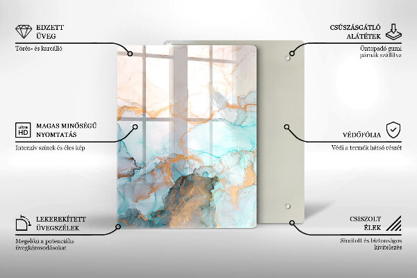 Protection pour plaque de cuisson Abstraction pastel