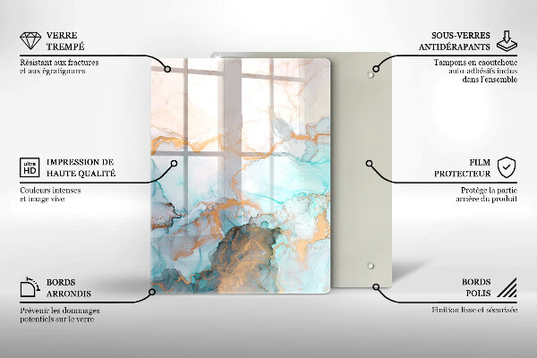 Protection pour plaque de cuisson Abstraction pastel