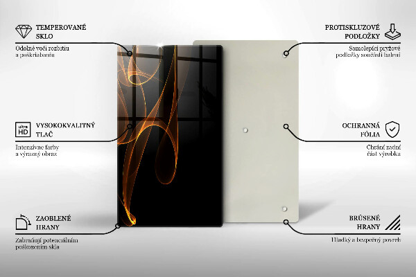 Planche à découper verre Lignes abstraites