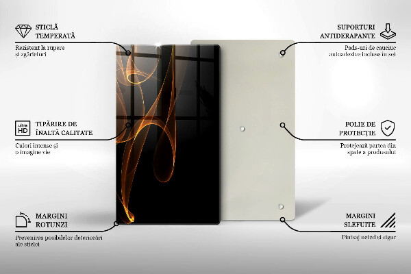 Planche à découper verre Lignes abstraites
