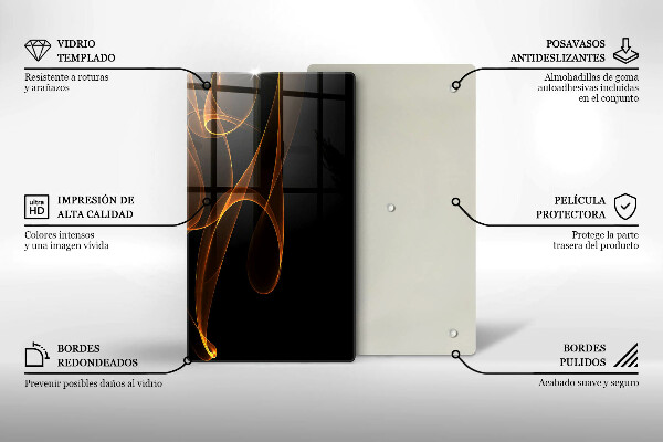 Planche à découper verre Lignes abstraites