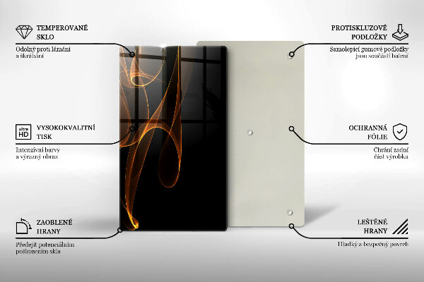 Planche à découper verre Lignes abstraites