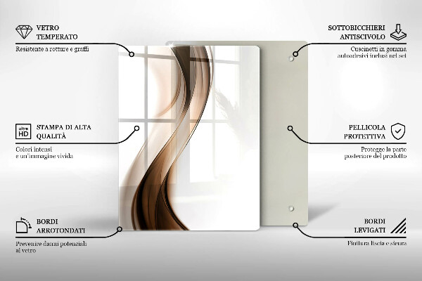 Planche à découper verre Lignes abstraites
