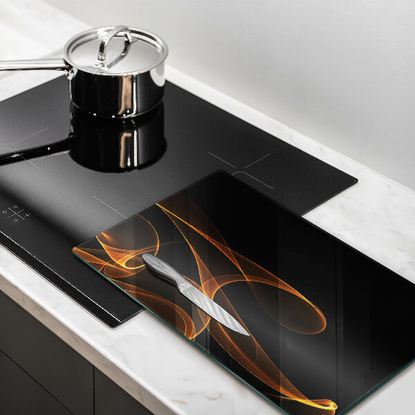 Planche à découper verre Lignes abstraites