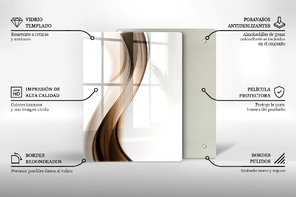 Planche à découper verre Lignes abstraites