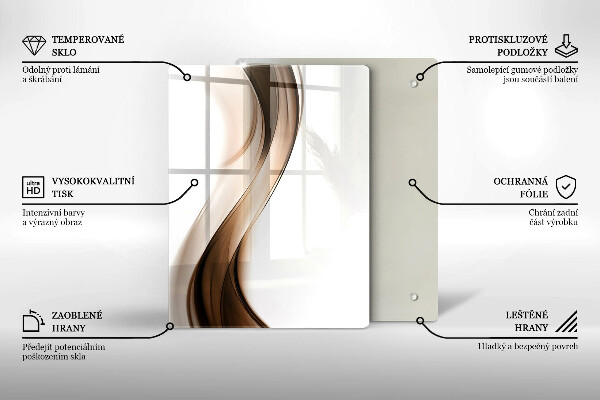 Planche à découper verre Lignes abstraites