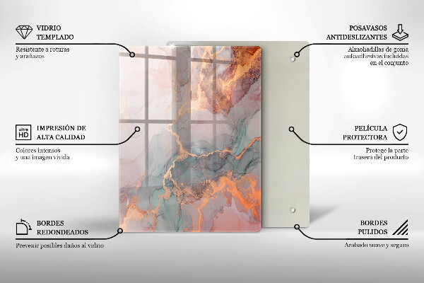 Protection pour plaque de cuisson Pierre décorative