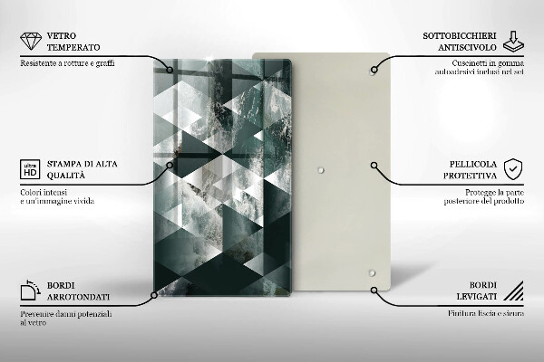 Protection pour plaque de cuisson Triangles et eau