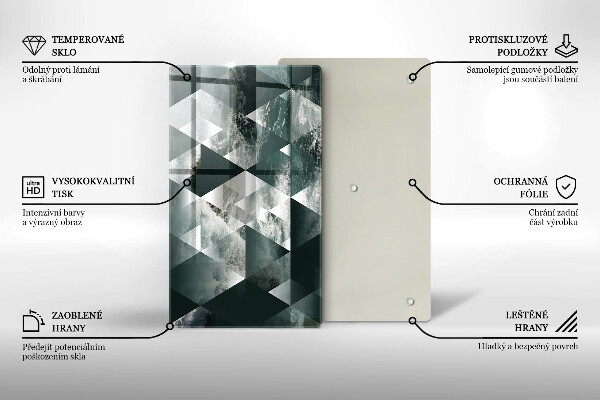 Protection pour plaque de cuisson Triangles et eau