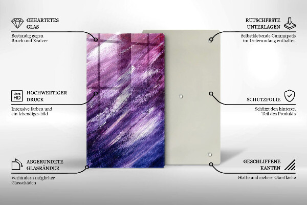 Protection pour plaque de cuisson Peinture abstraite