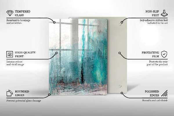 Protection pour plaque de cuisson Plumes de perroquet colorées