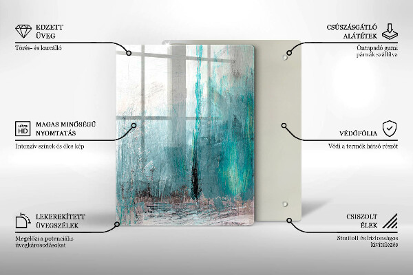 Protection pour plaque de cuisson Plumes de perroquet colorées