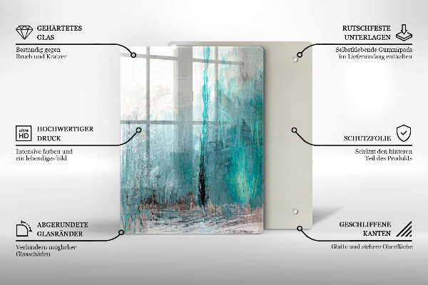 Protection pour plaque de cuisson Plumes de perroquet colorées