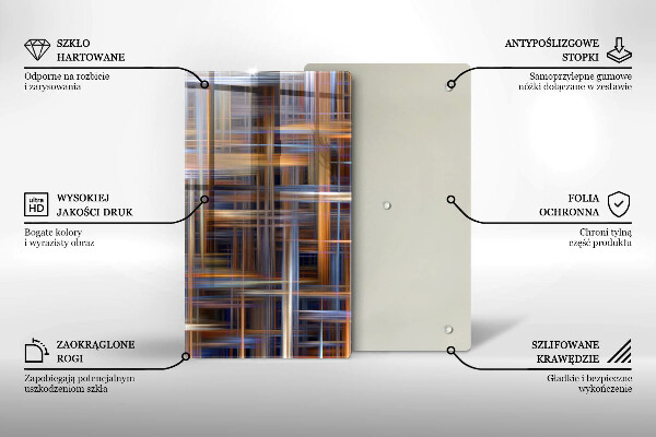 Protection pour plaque de cuisson Lignes de peinture abstraites