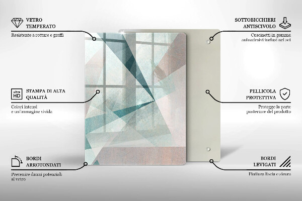 Protection pour plaque de cuisson Lignes de peinture abstraites