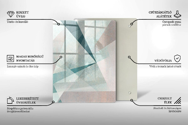 Protection pour plaque de cuisson Lignes de peinture abstraites