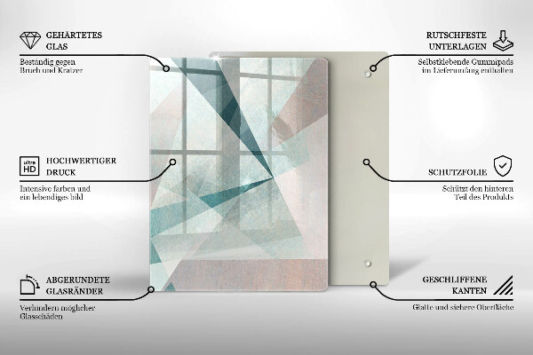 Protection pour plaque de cuisson Lignes de peinture abstraites