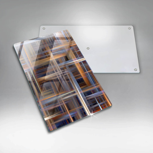 Protection pour plaque de cuisson Lignes de peinture abstraites