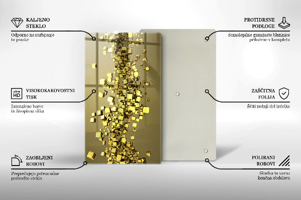 Planche à découper verre Géométrie 3D abstraite